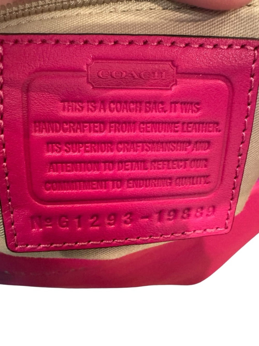 Coach - Legacy Leather Duffle - Fuchsia - 2012 #19889 EXCELLENT CONDITION - Picture 9 of 11